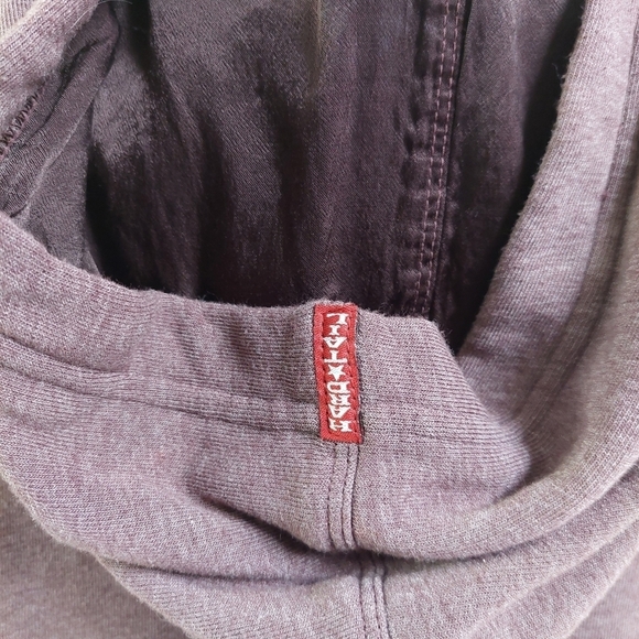 Hard Tail Hoodie Pullover Sweater Maroon  White Striped Size Small‎ - Picture 7 of 10